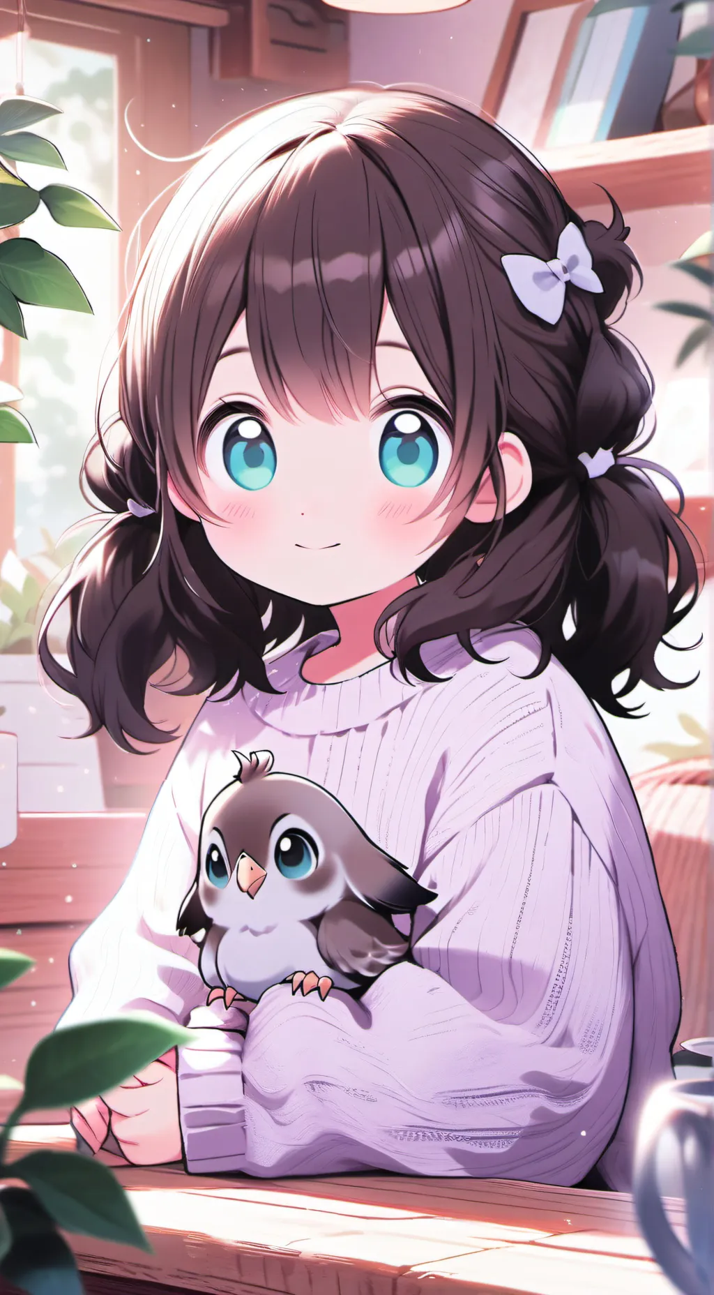 ai character: Speckled Quail Furry background