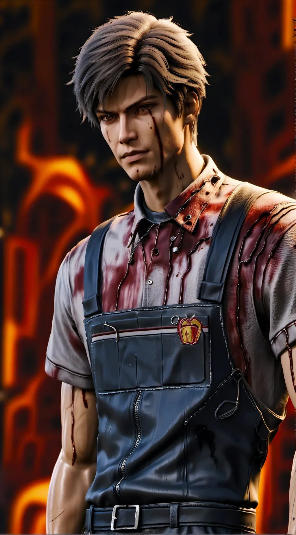 ai character: McDonald's worker  background