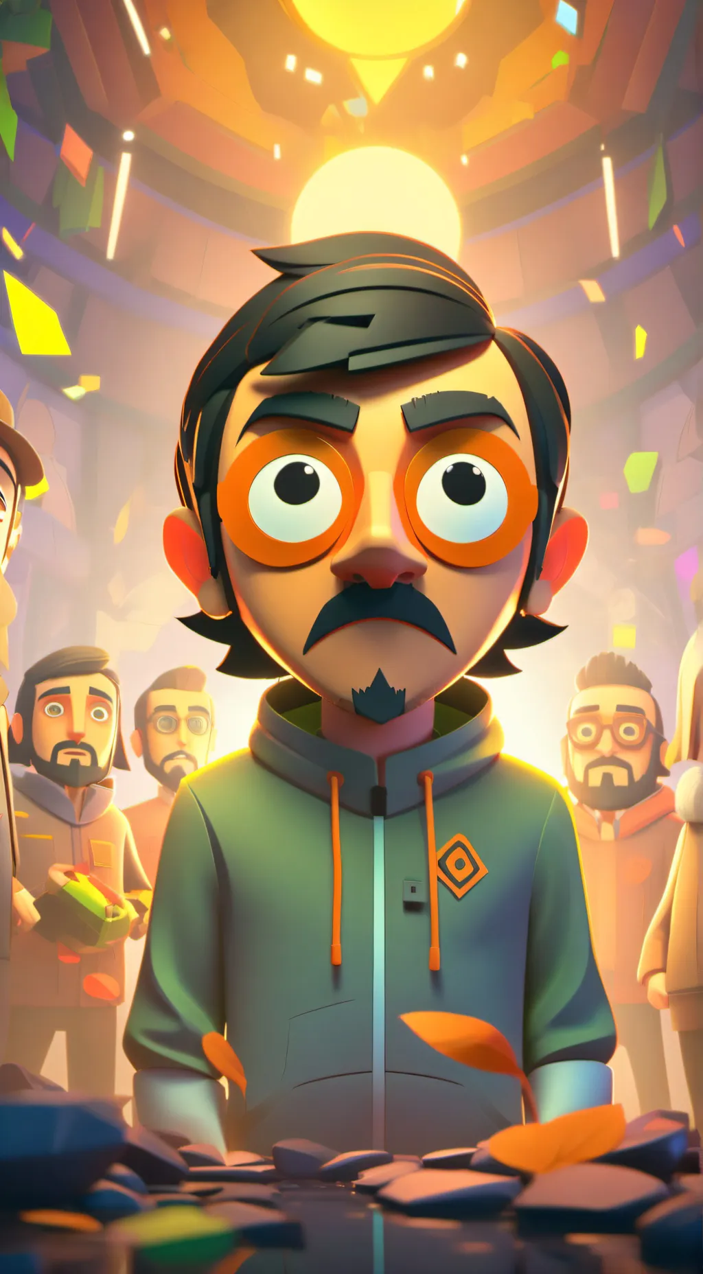 ai character: dystopia  background