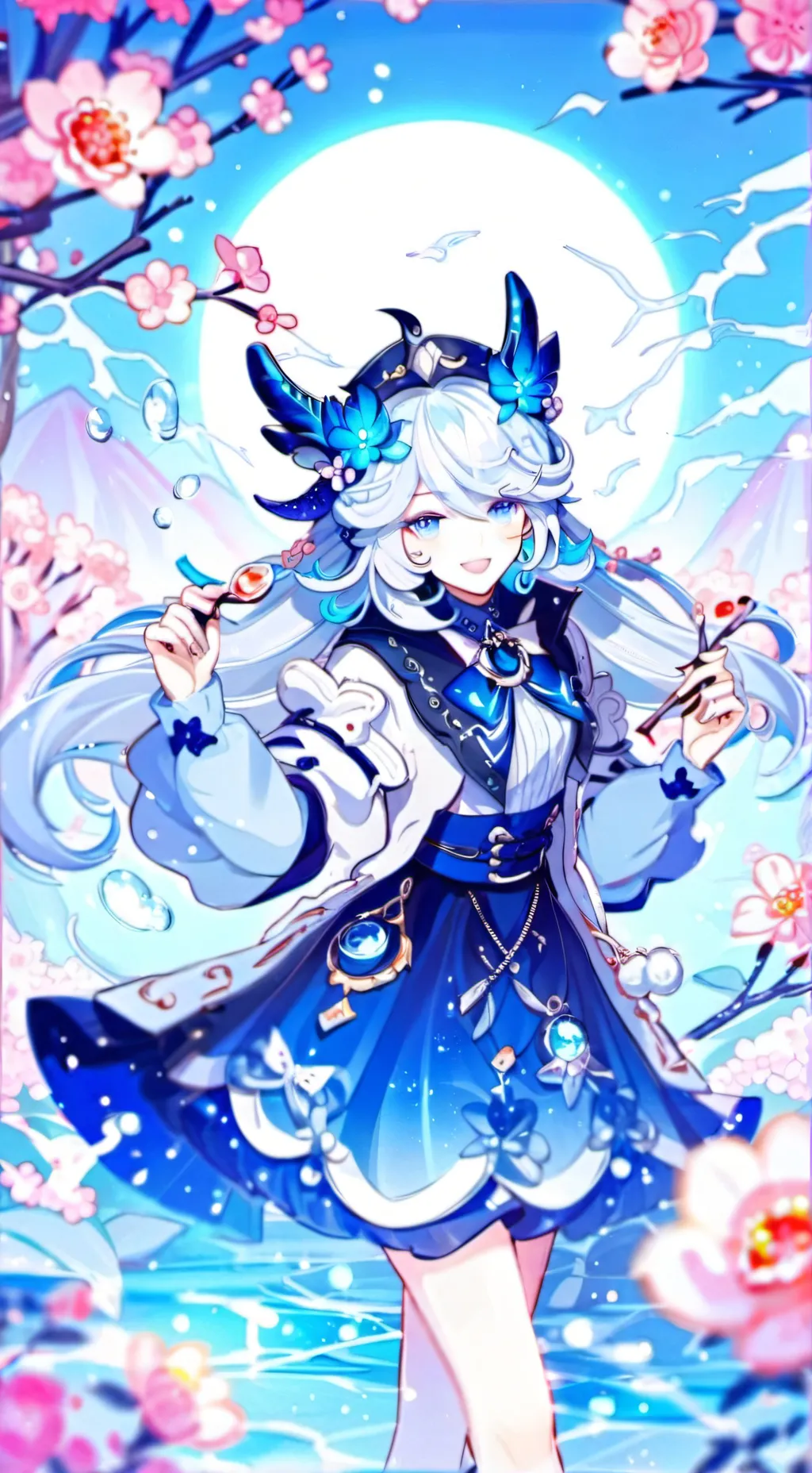 ai character: UppermoonSleepover background