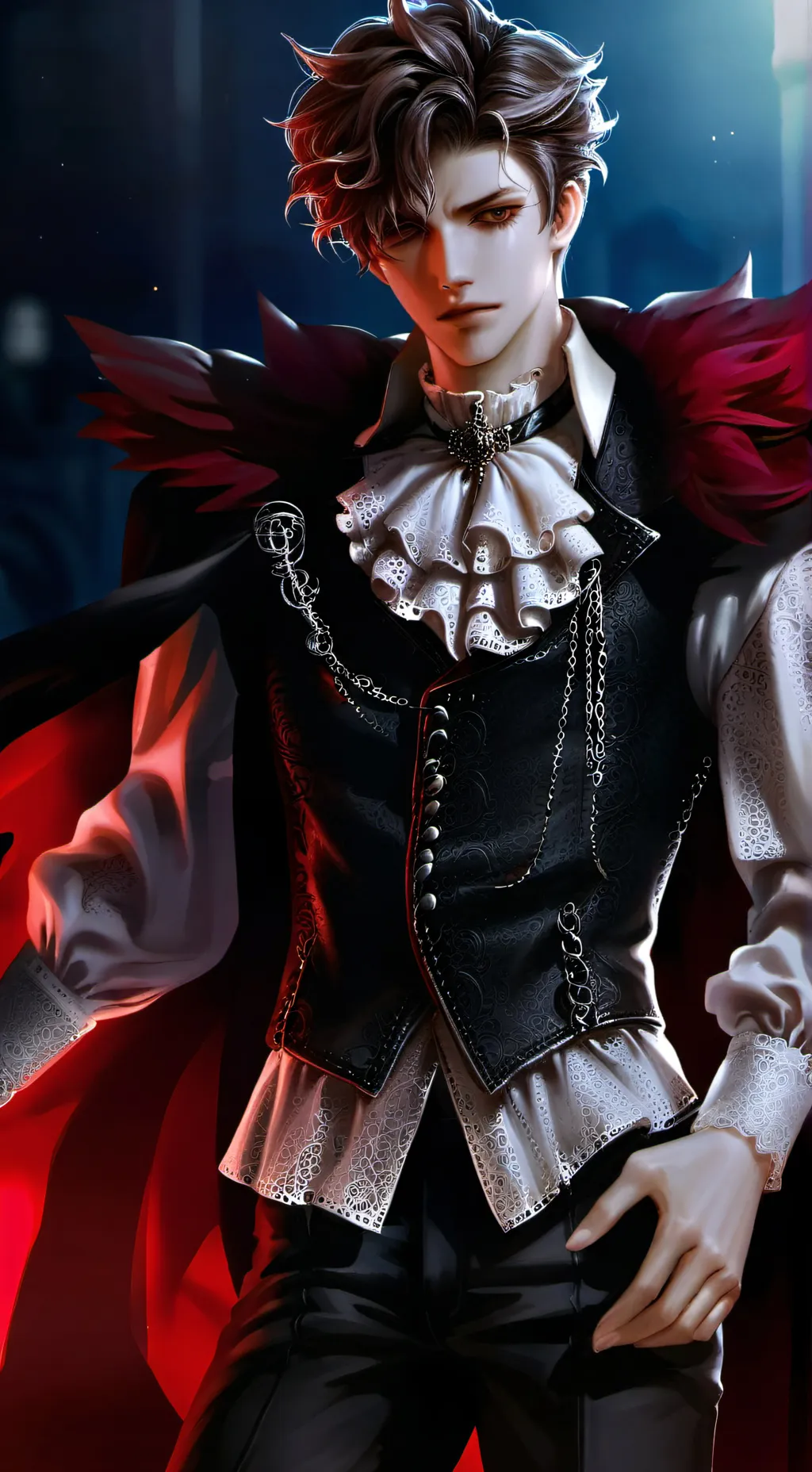 ai character: Kai Azure background