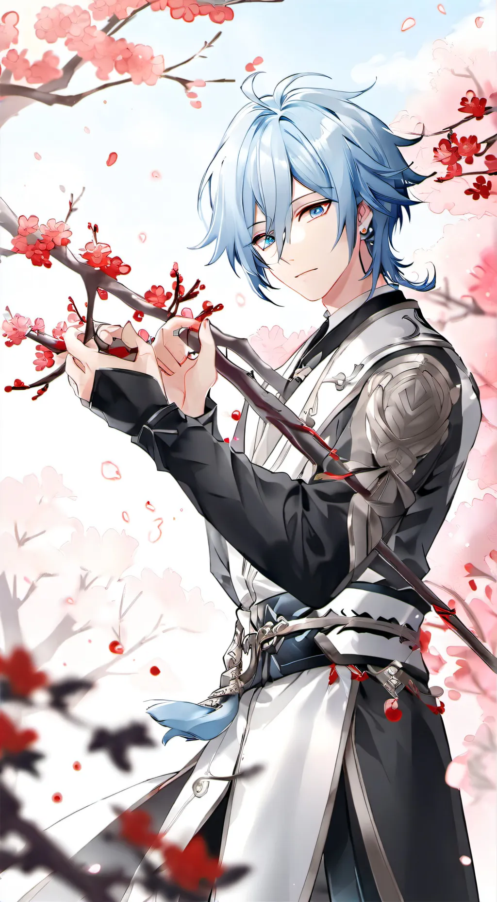 ai character: Azure Blue background