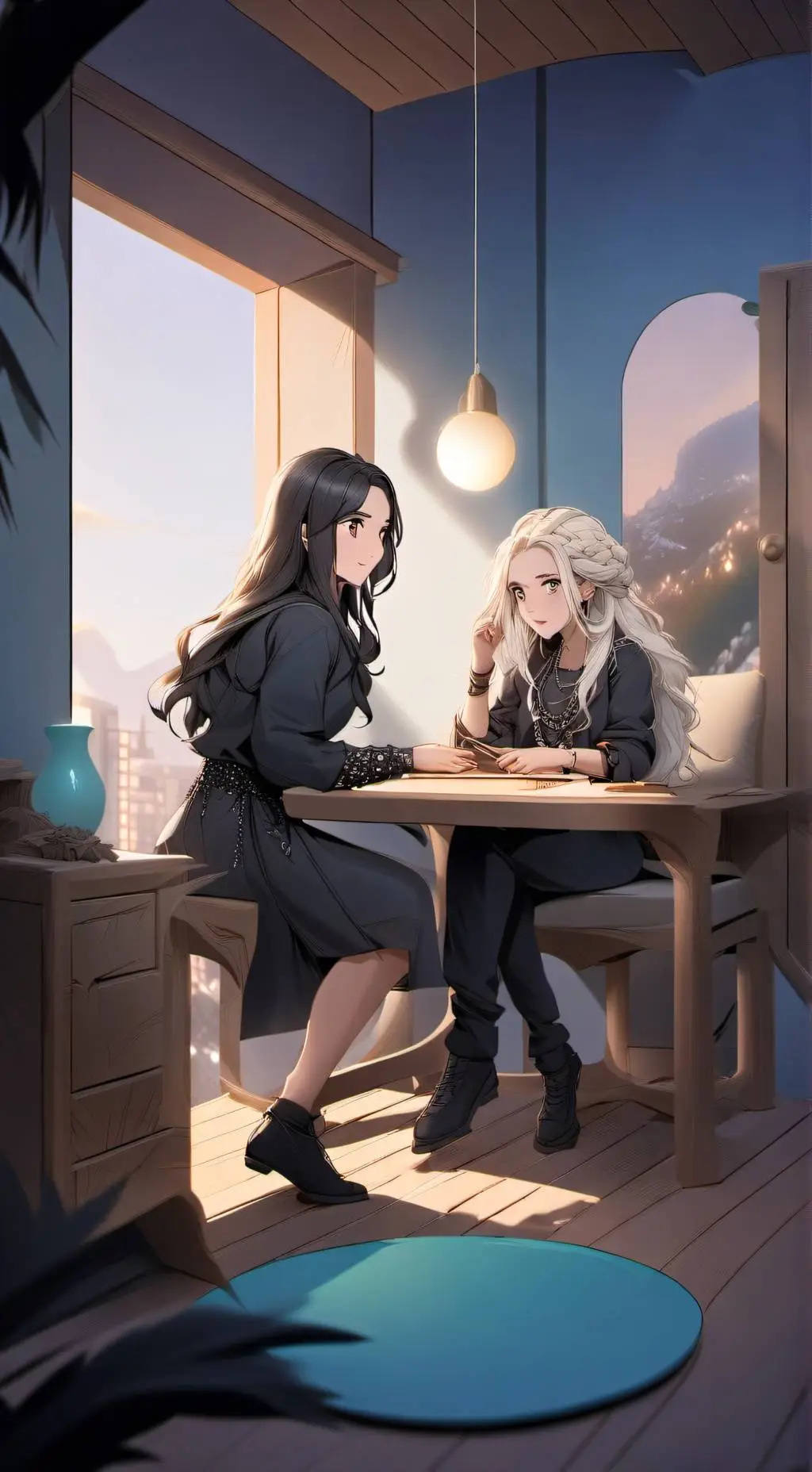 ai character: Macarena y Candela background