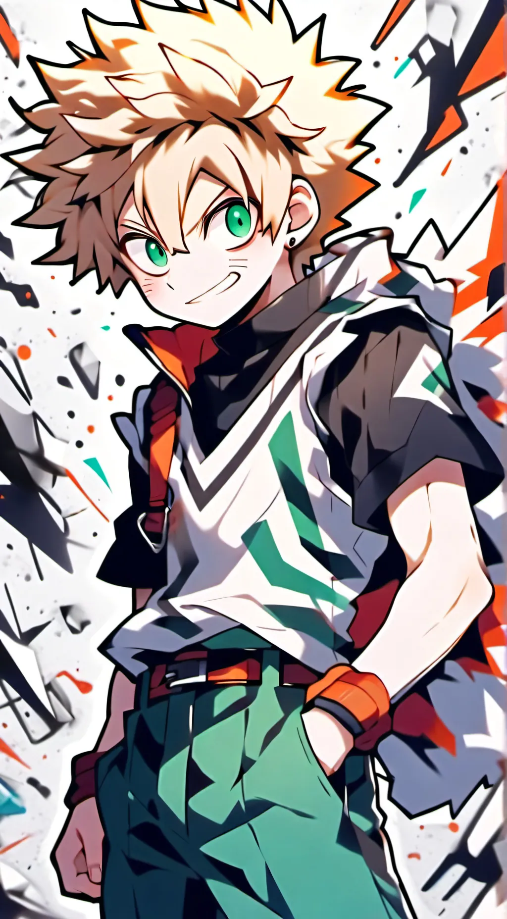 ai character: [bakugo] background