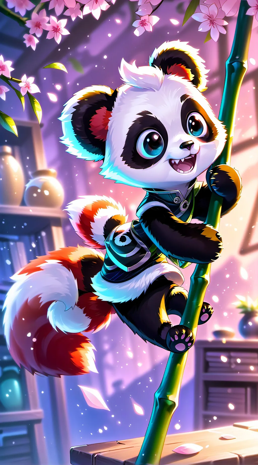 ai character: Russet Panda Spirit background
