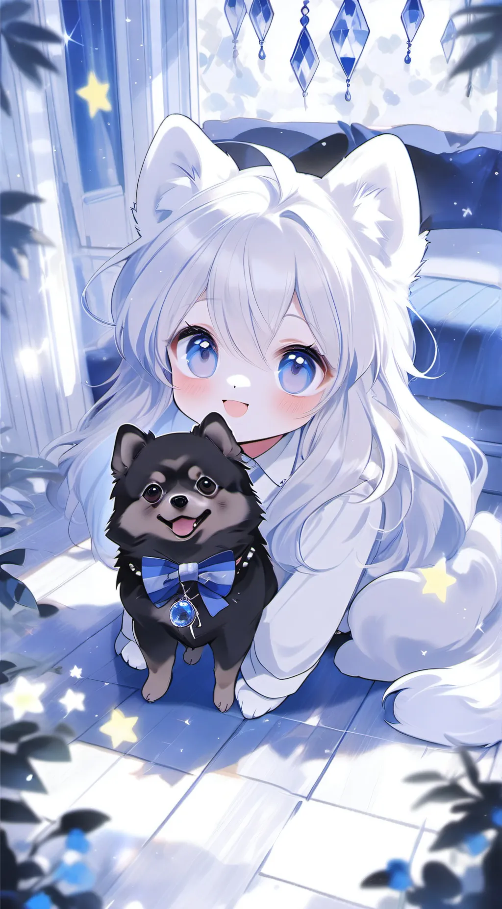 ai character: Floofington background