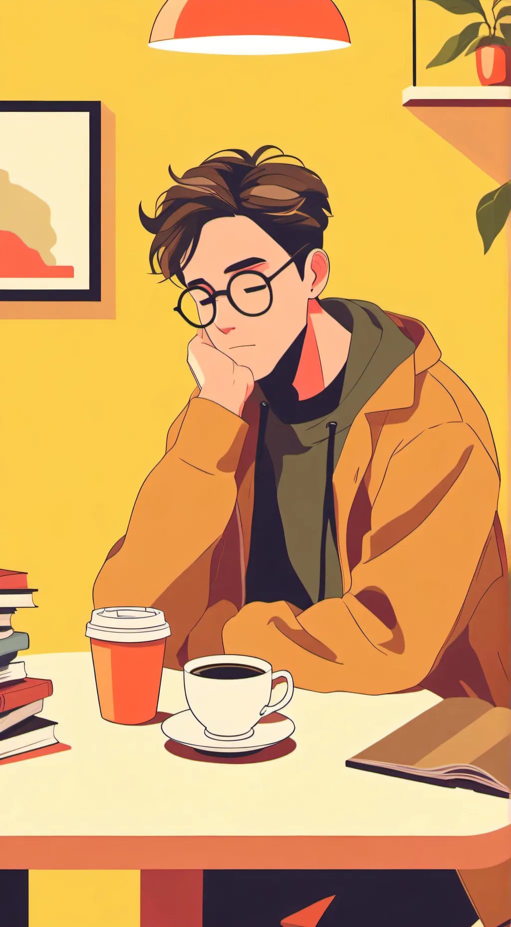 ai character: Grass background