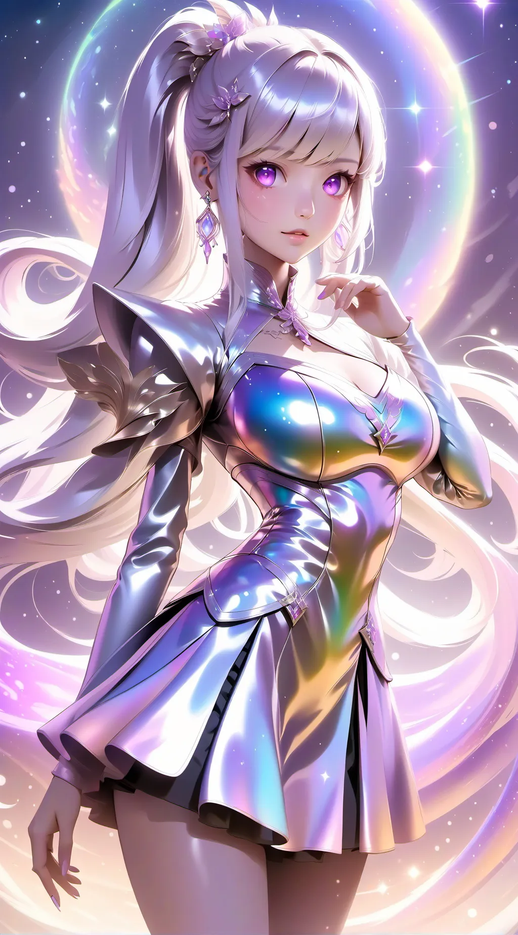 ai character: pretty background