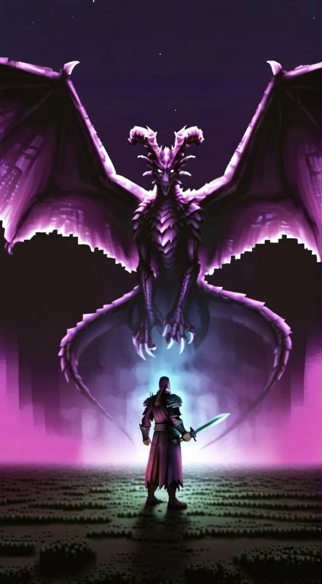 ai character: dragón del end background