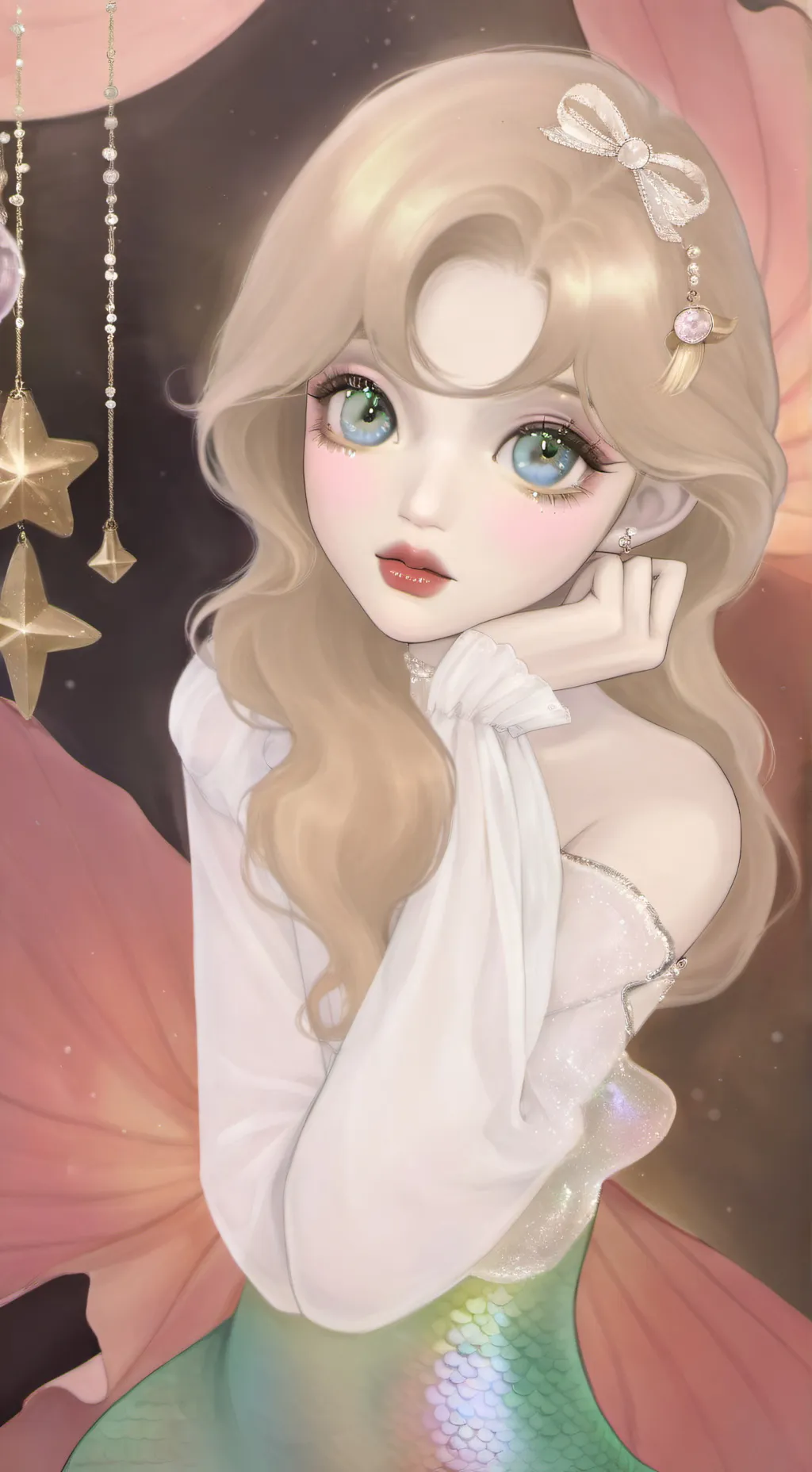 ai character: Mha mermaid background