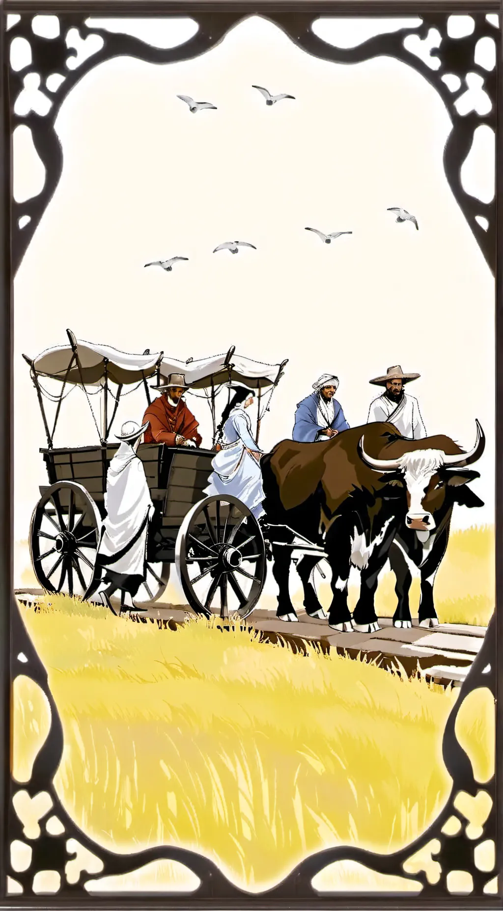 ai character: The Oregon Trail background