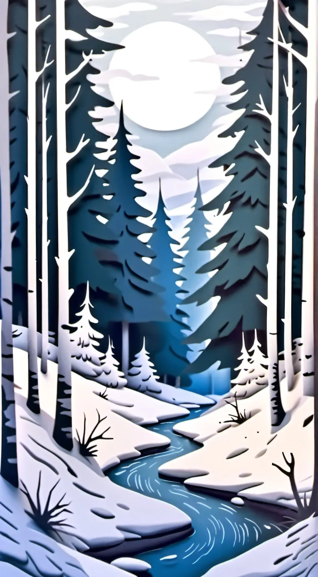 ai character: THE PACK (winter) background