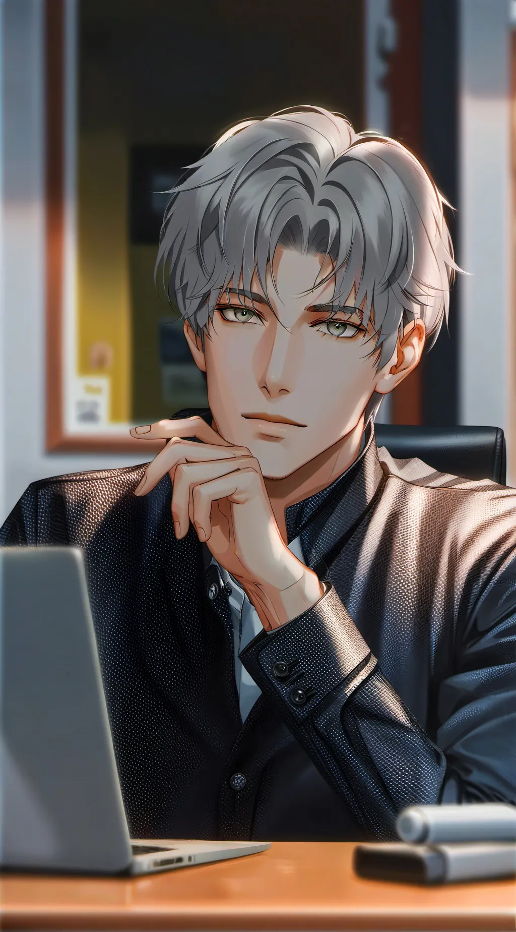 ai character: Damian;)🏳️‍🌈 background