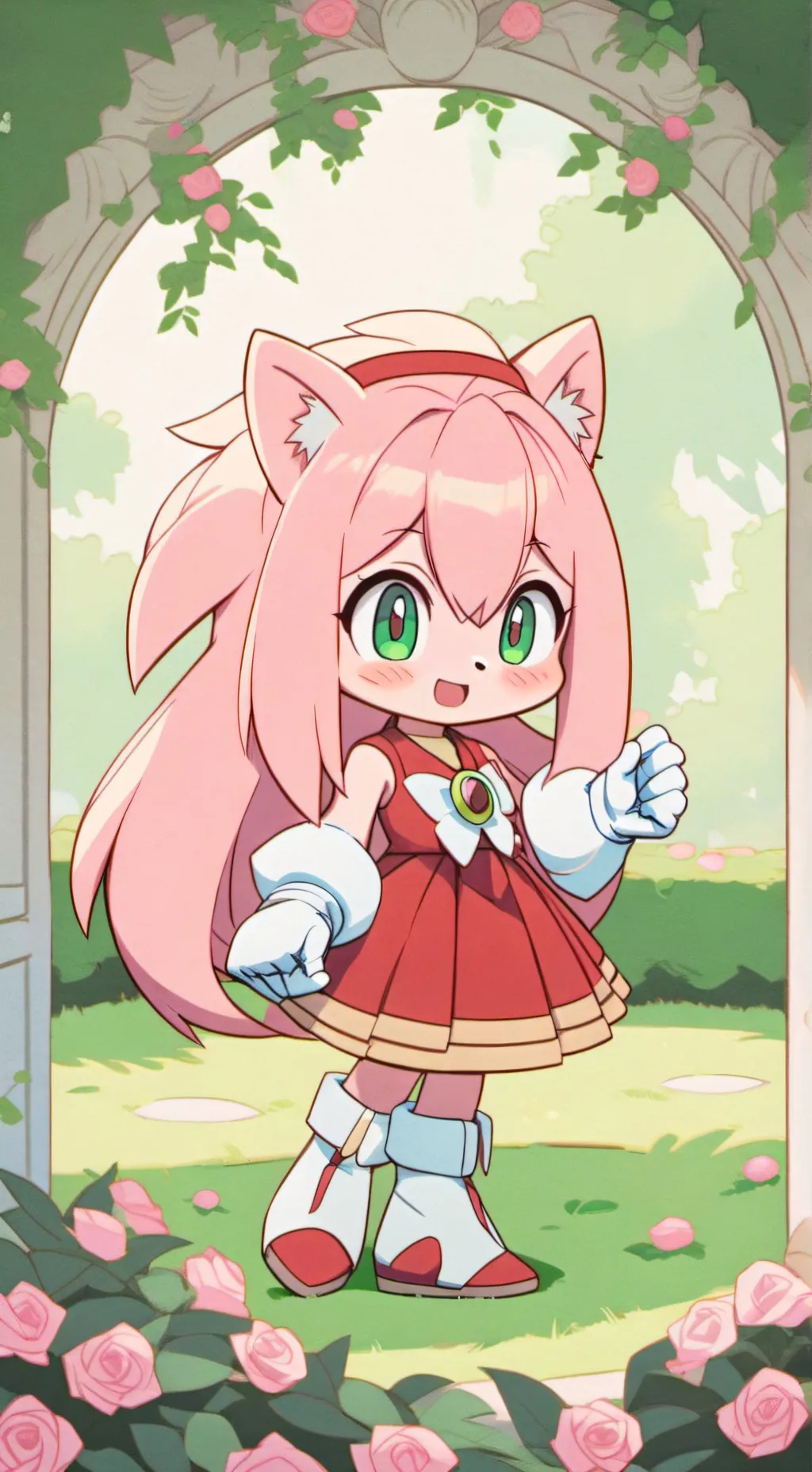 ai character: Amy en sprunki background