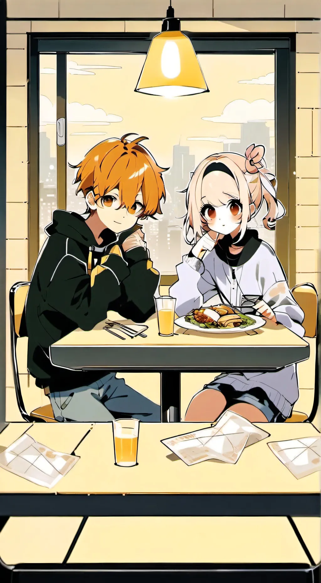 ai character: School of robots  background