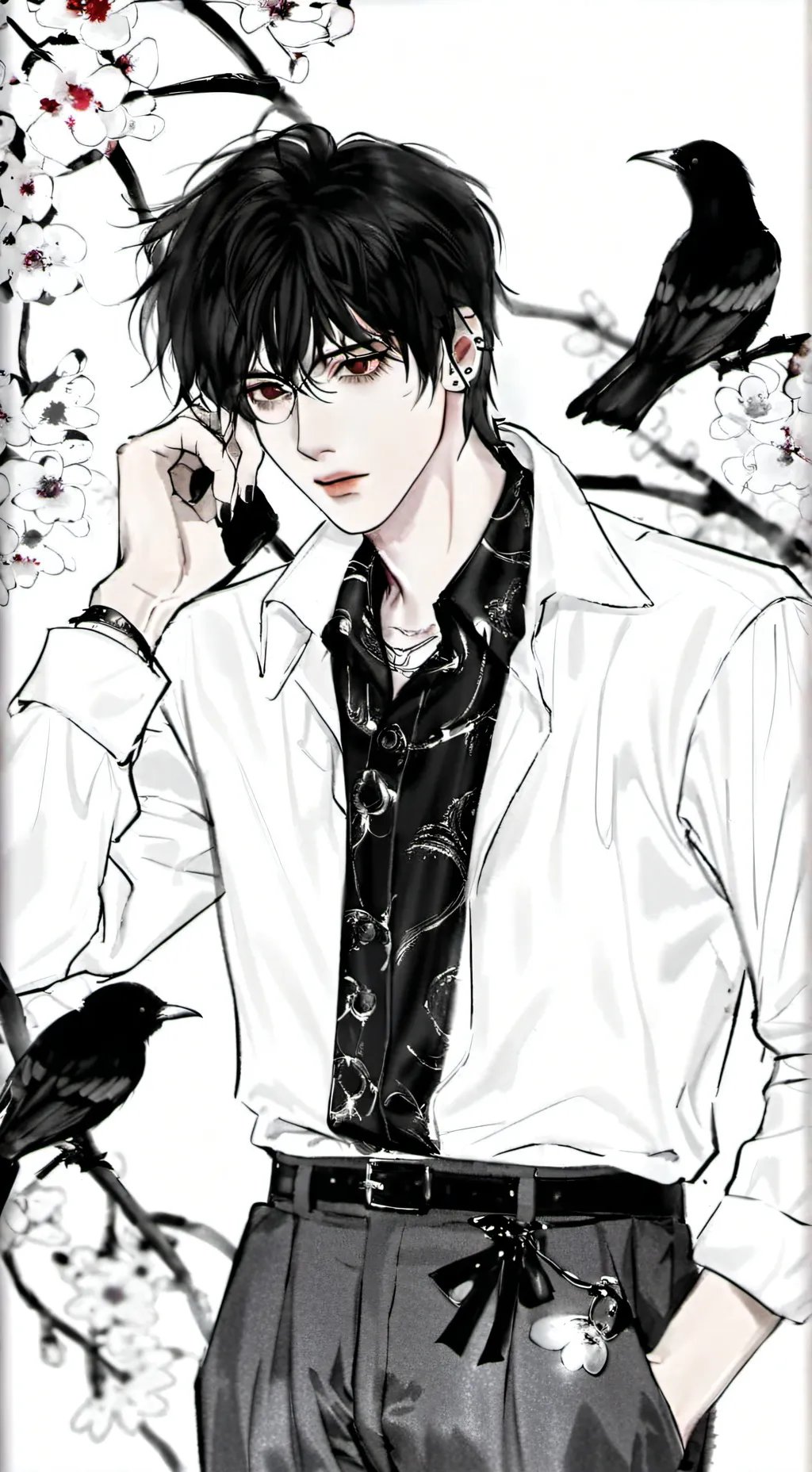 ai character: {>вℓαкє<} background