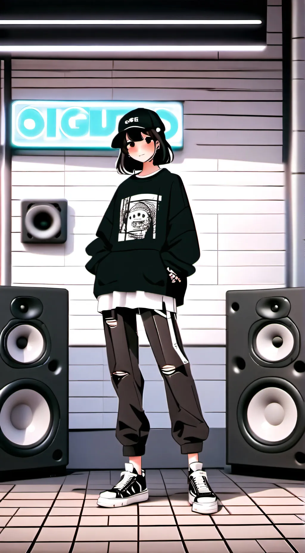 ai character: ☆mika☆ background