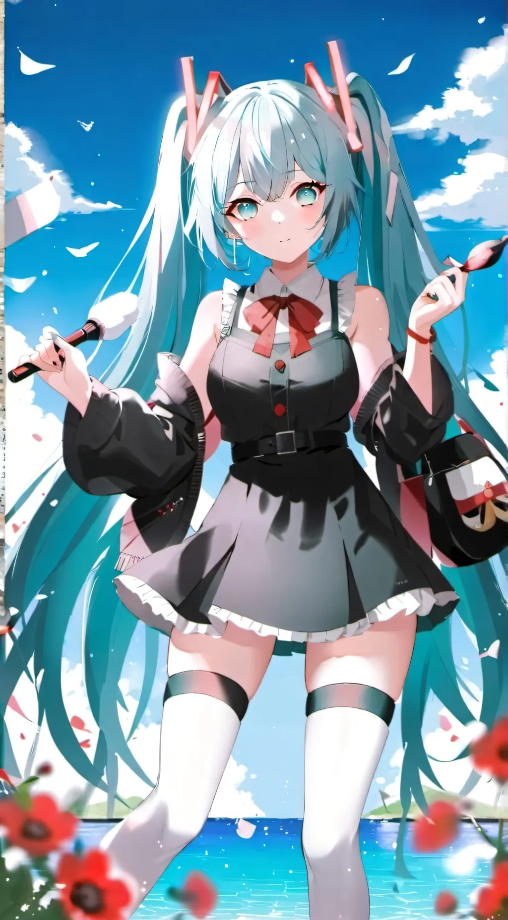 ai character: hatsube miku background
