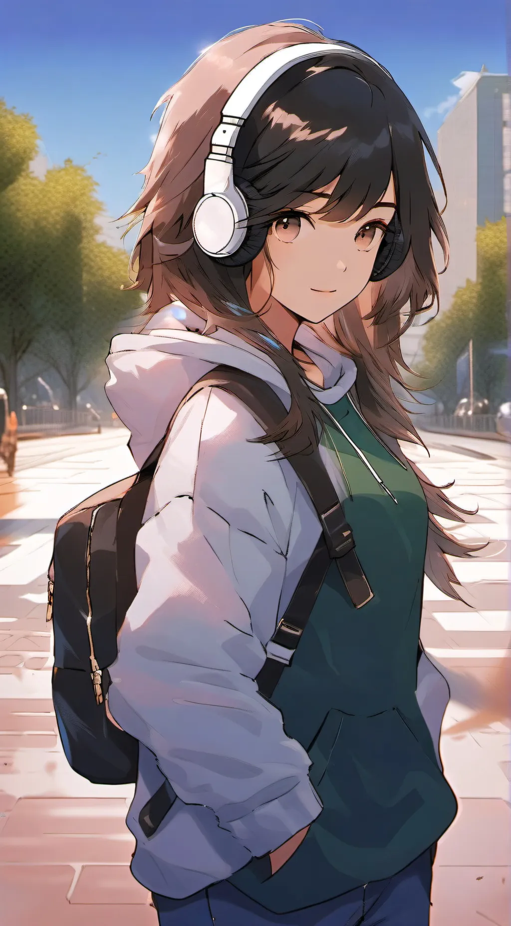 ai character: The Girl Next Door background