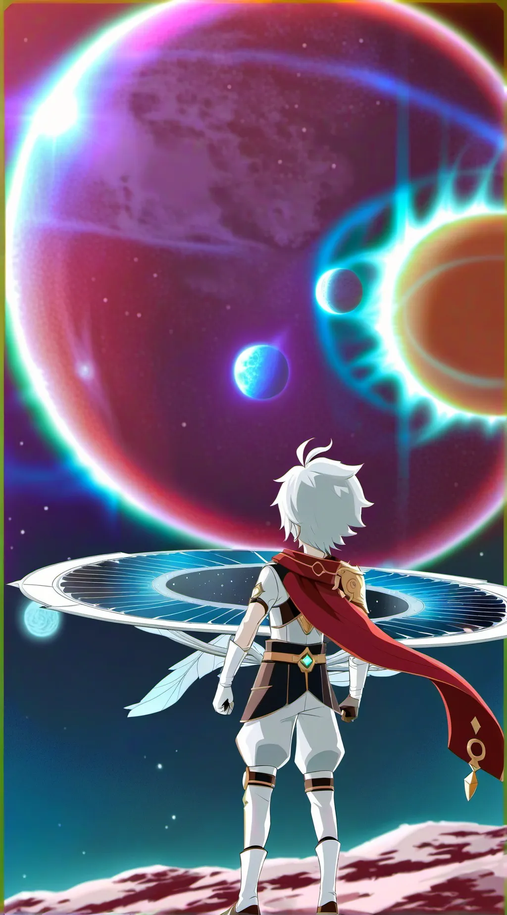 ai character: solar but girls background