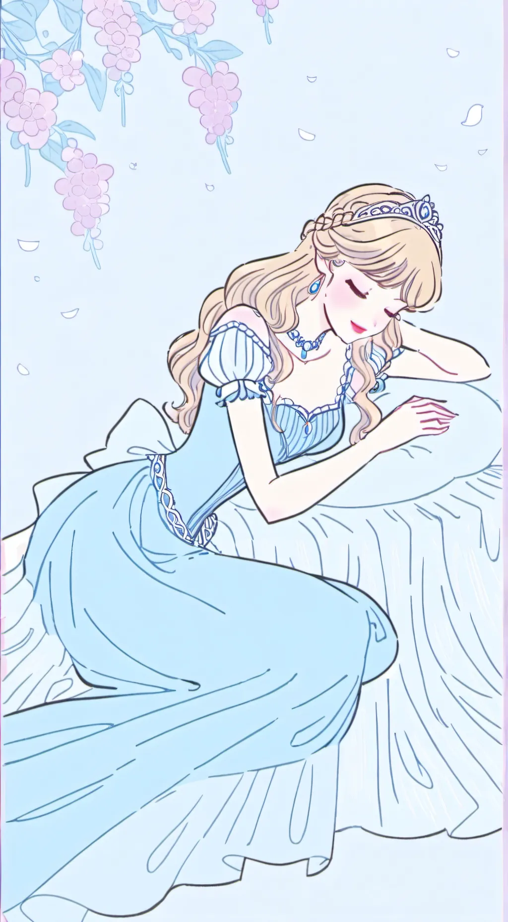ai character: sleeping beauty background