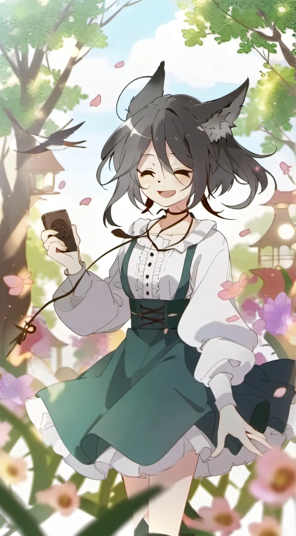 ai character: Nezuko x Edward  background