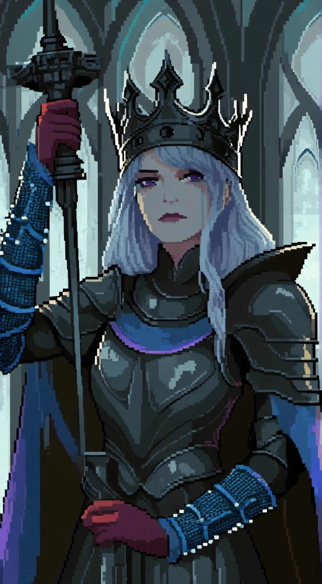 ai character: The dark queen  background