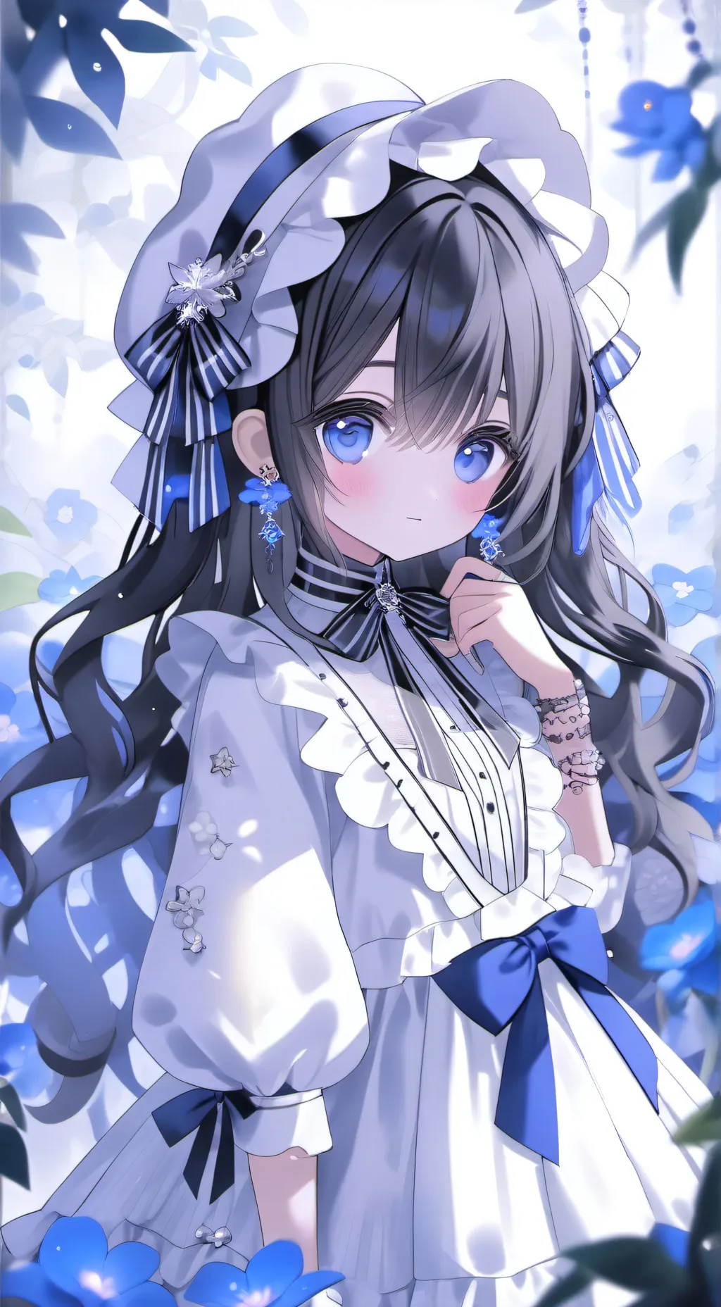 ai character: blue background