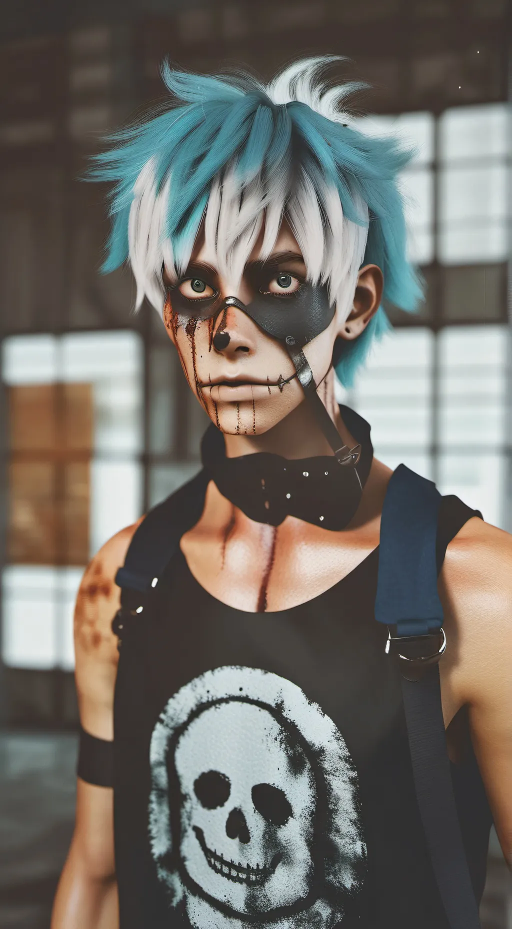 ai character: sally face background