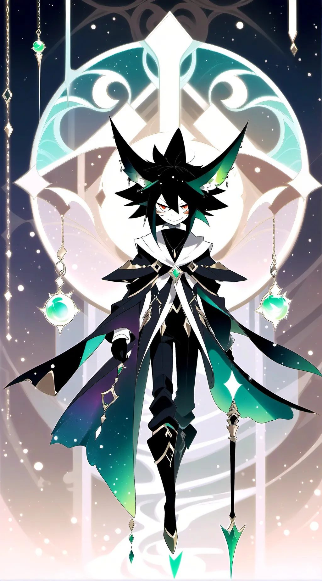 ai character: miss circle background