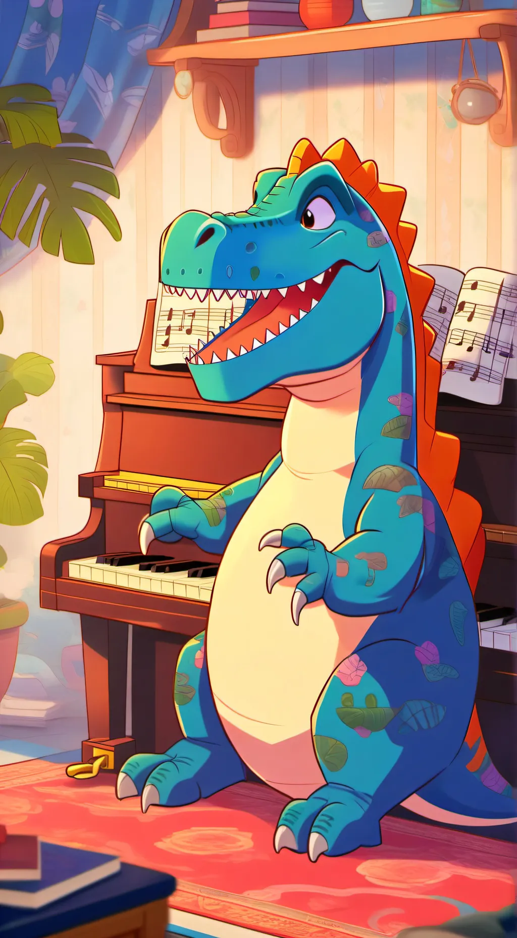 ai character: Painosaurs background