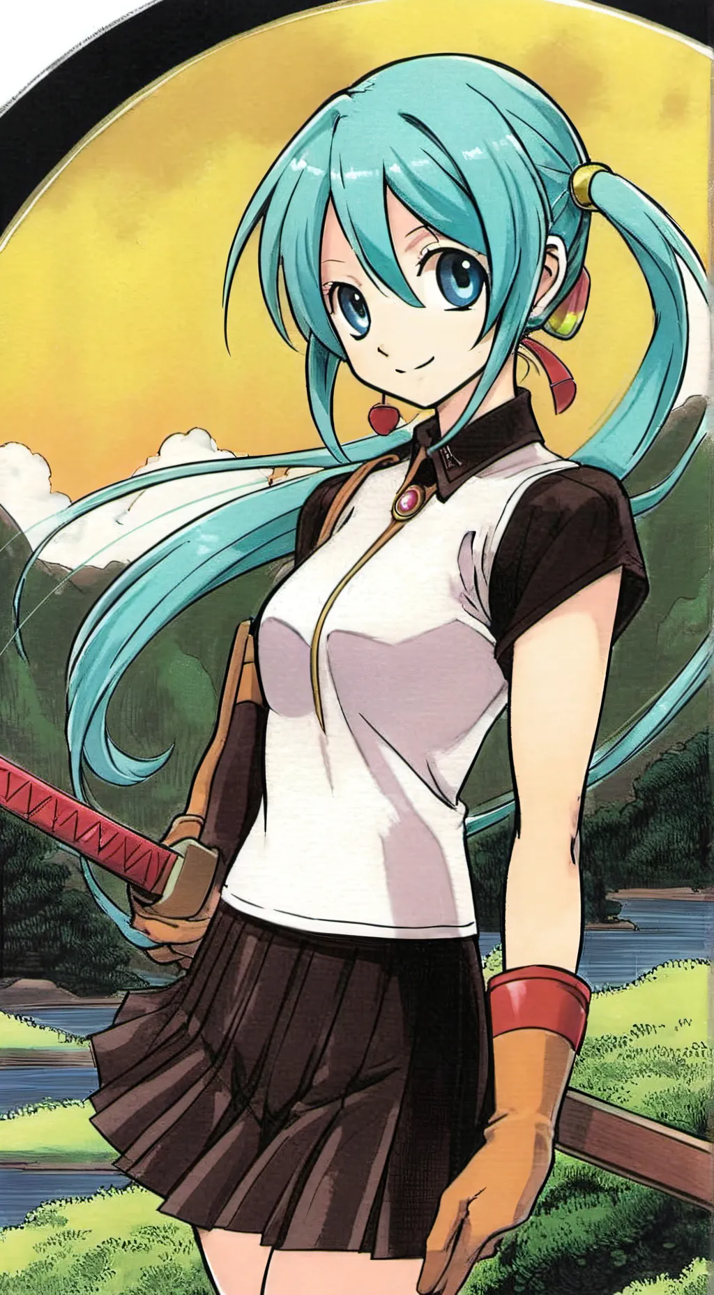 ai character: Miku background