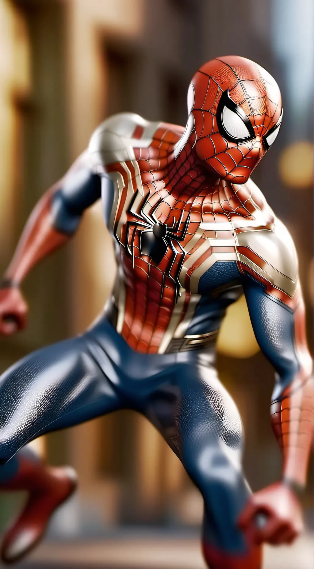 ai character: Spider-man armored background