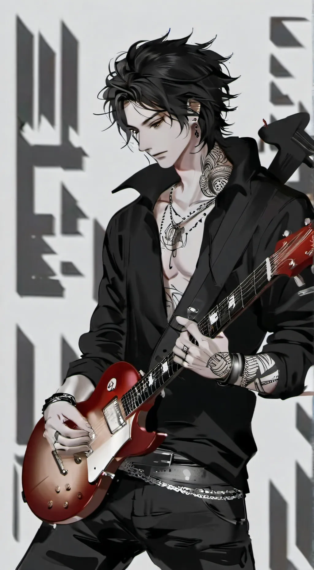 ai character: 🎸🖤MHA🖤🎸. background