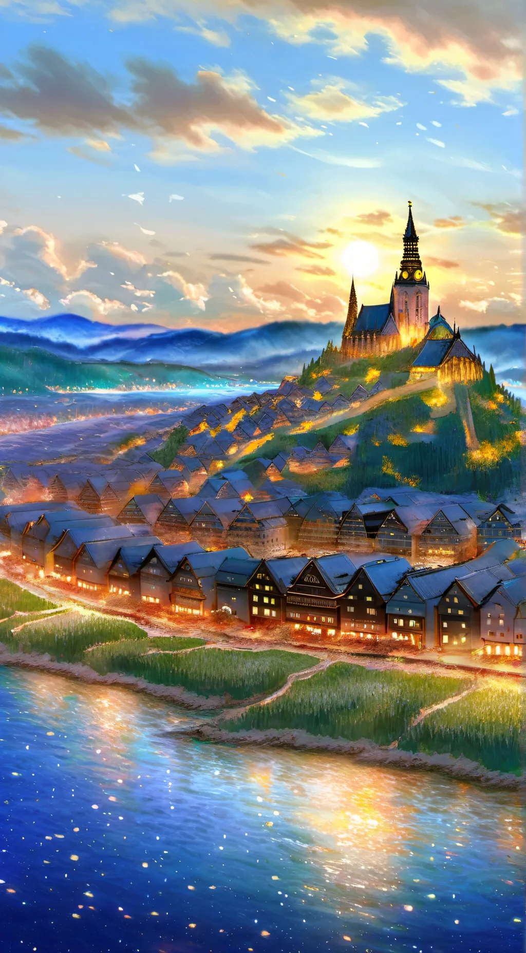 ai character: A New world. background