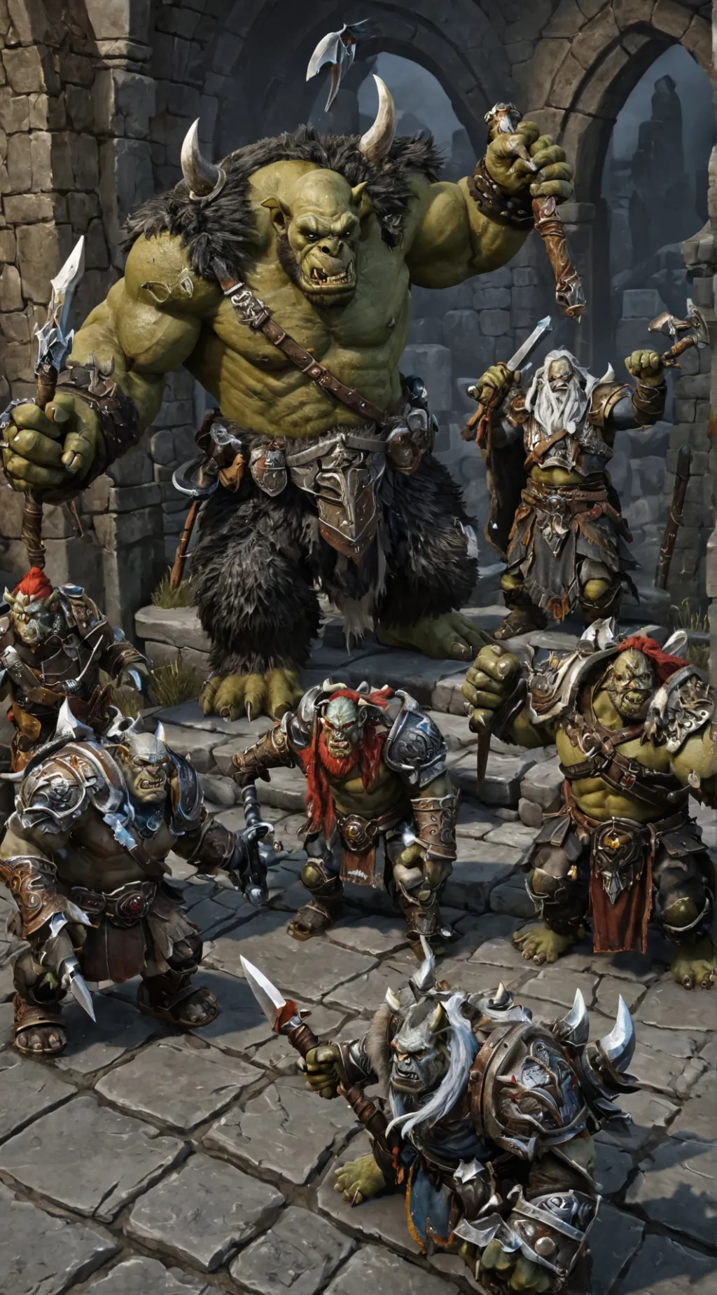 ai character: orc war  background