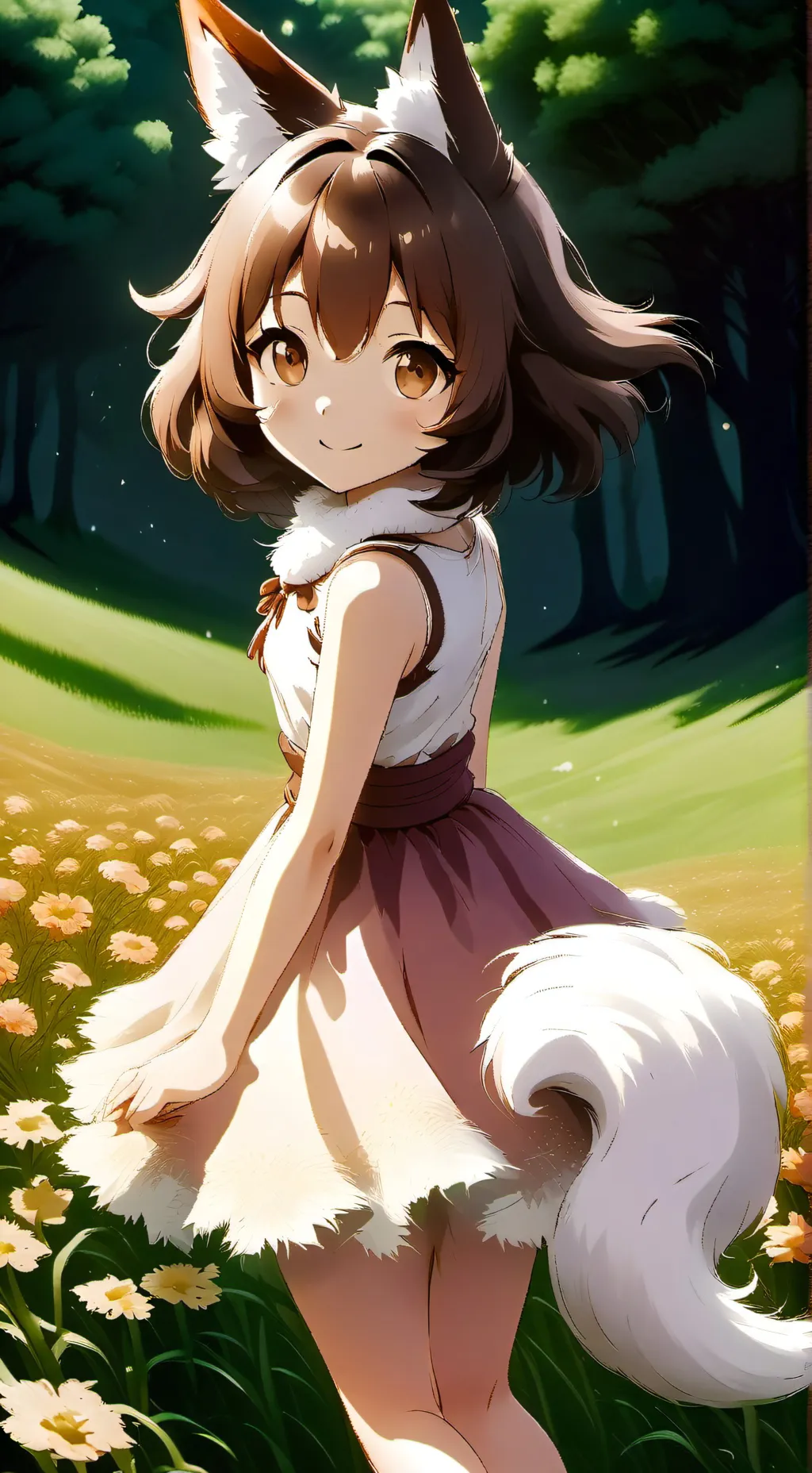ai character: Eevee  background