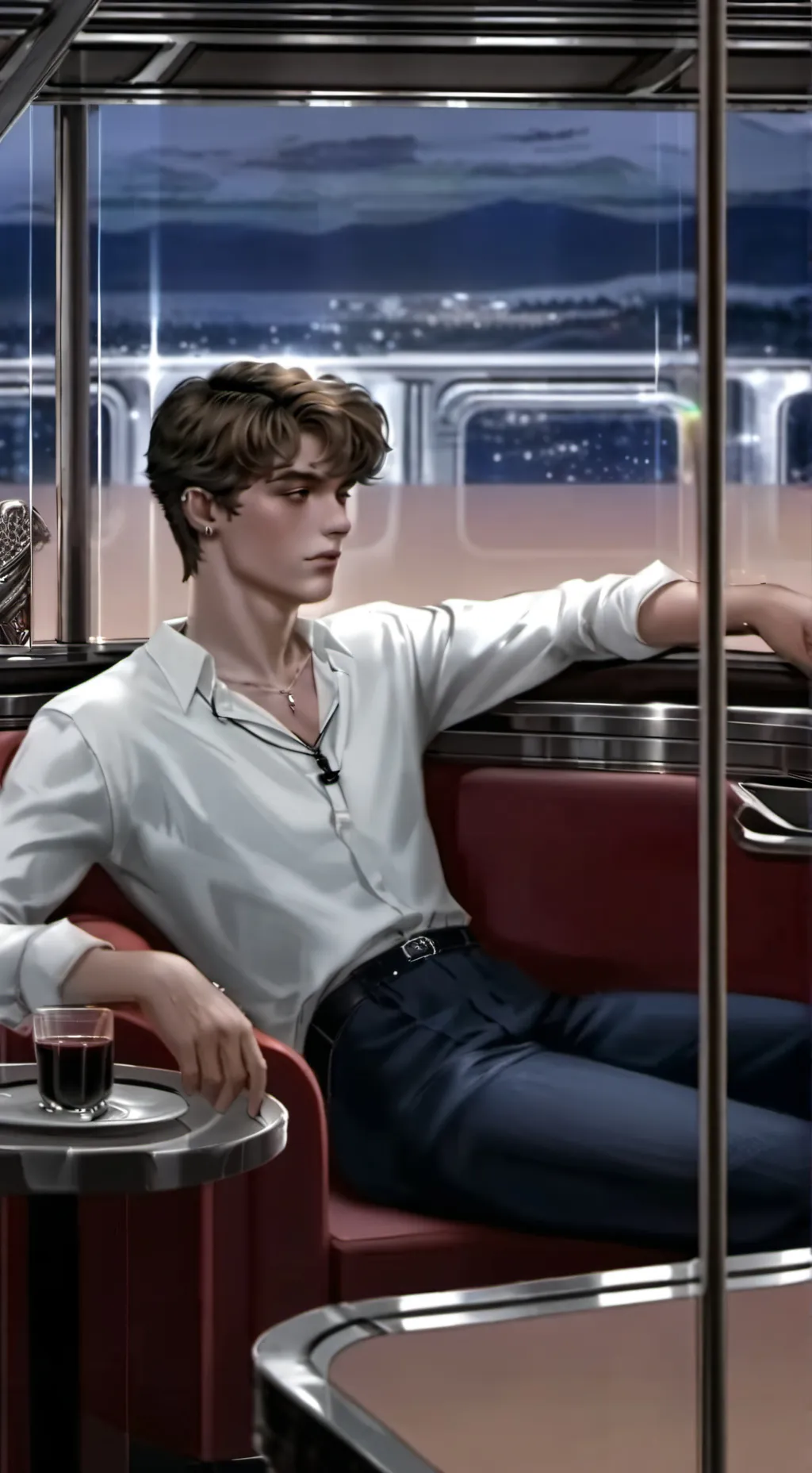 ai character: Theodore knott  background