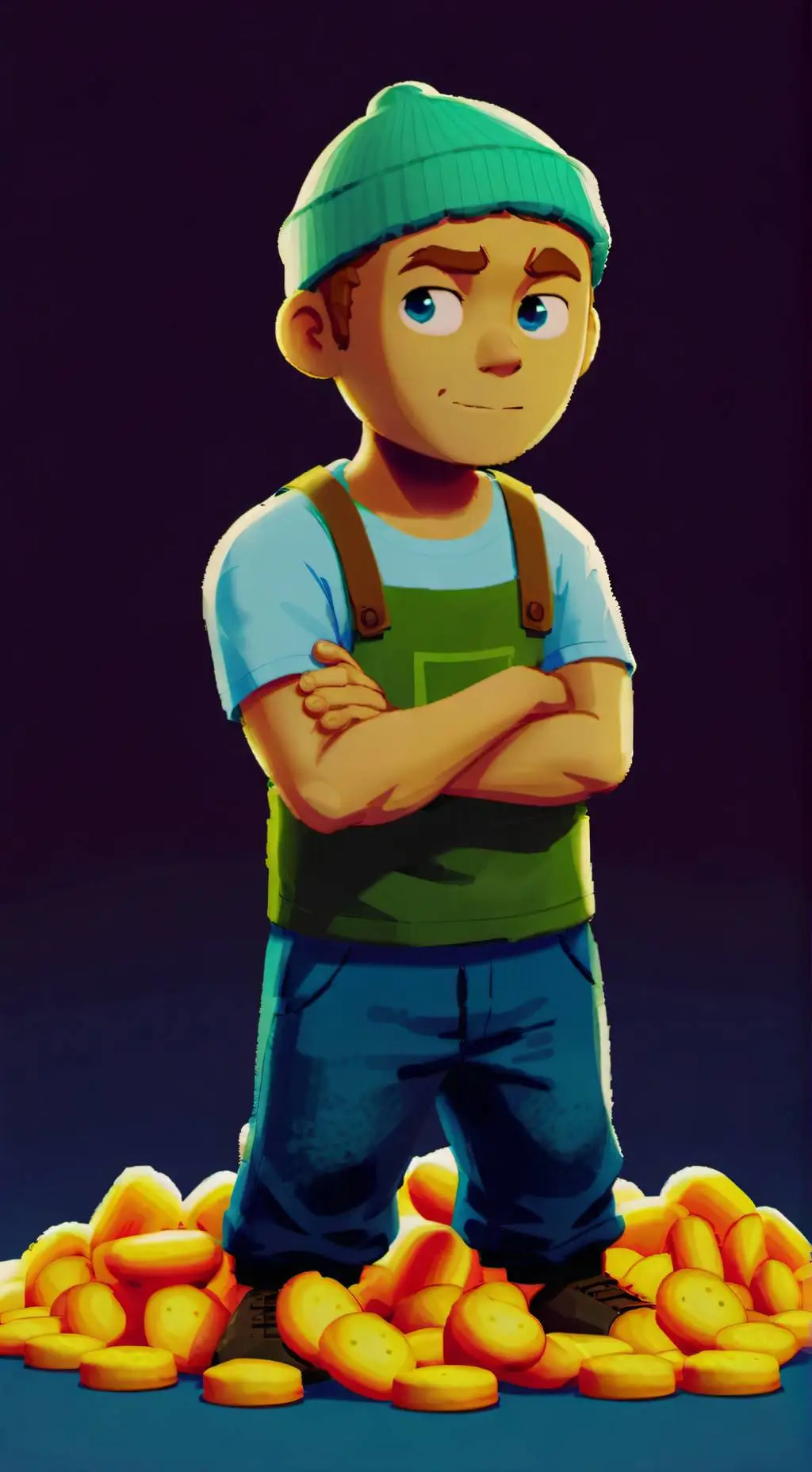 ai character: Doughy the Dog man background