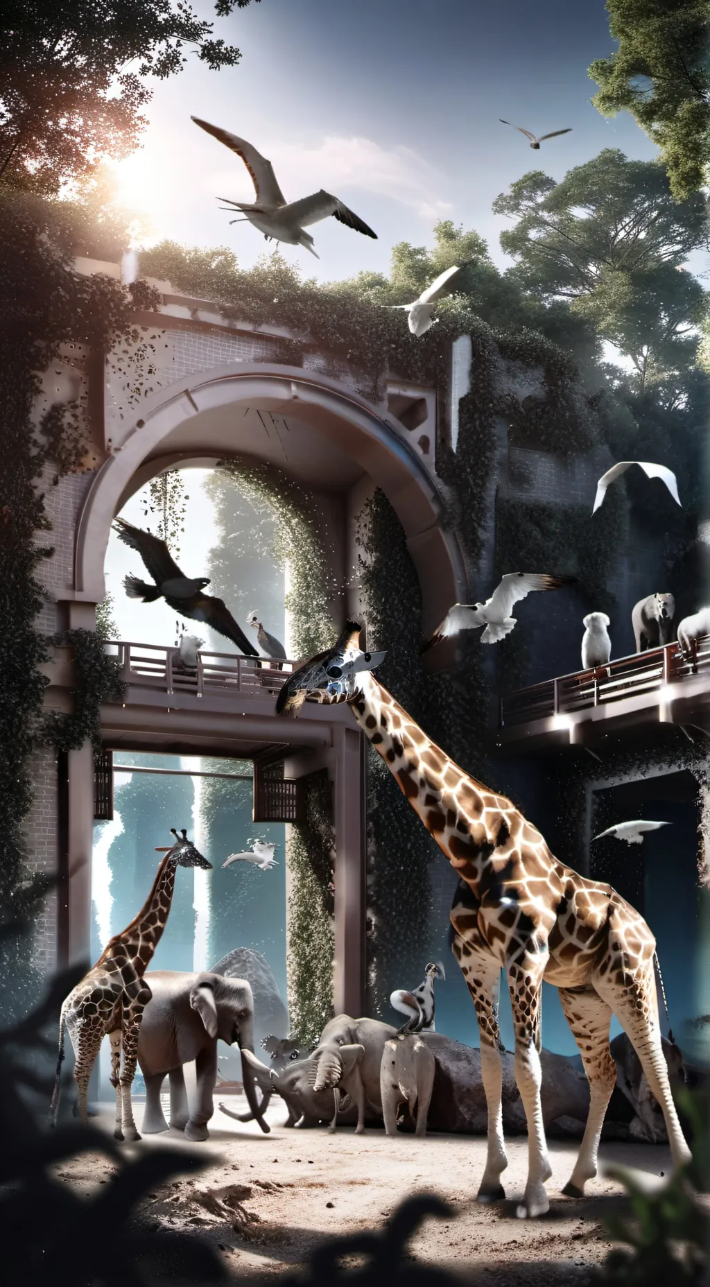 ai character: Hashiras zoo background