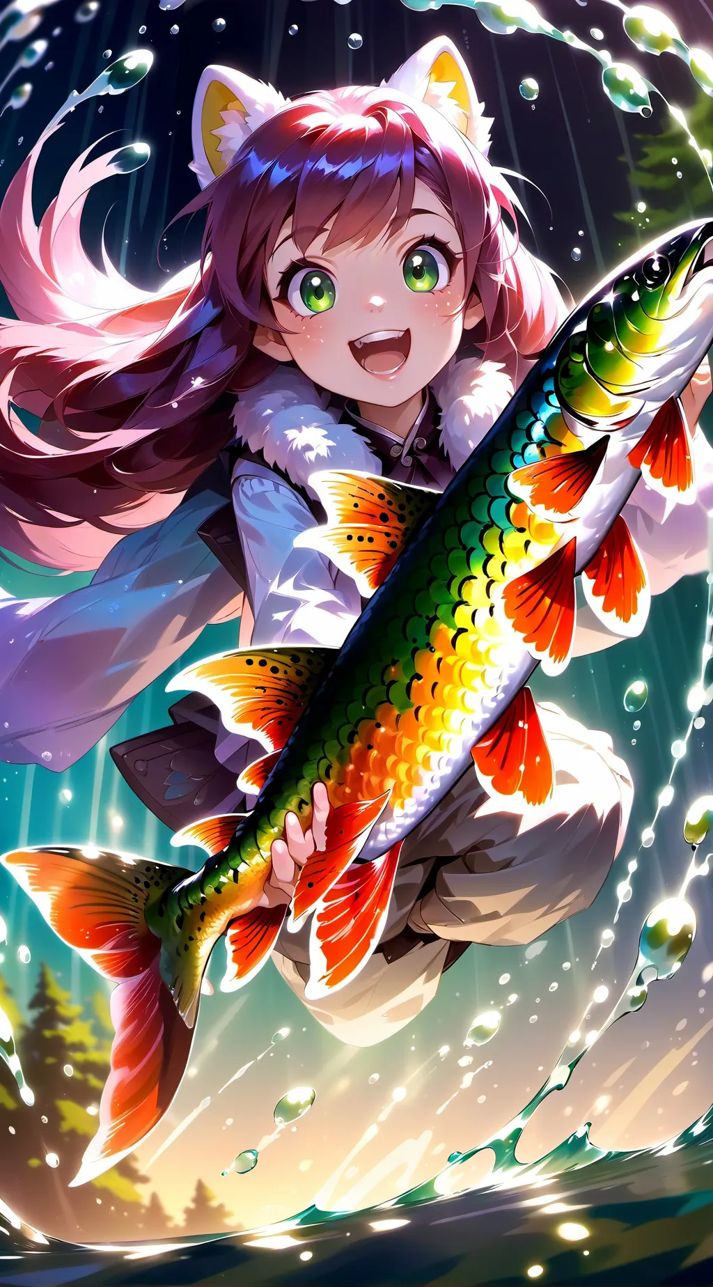 ai character: Popstar Trout Furry background