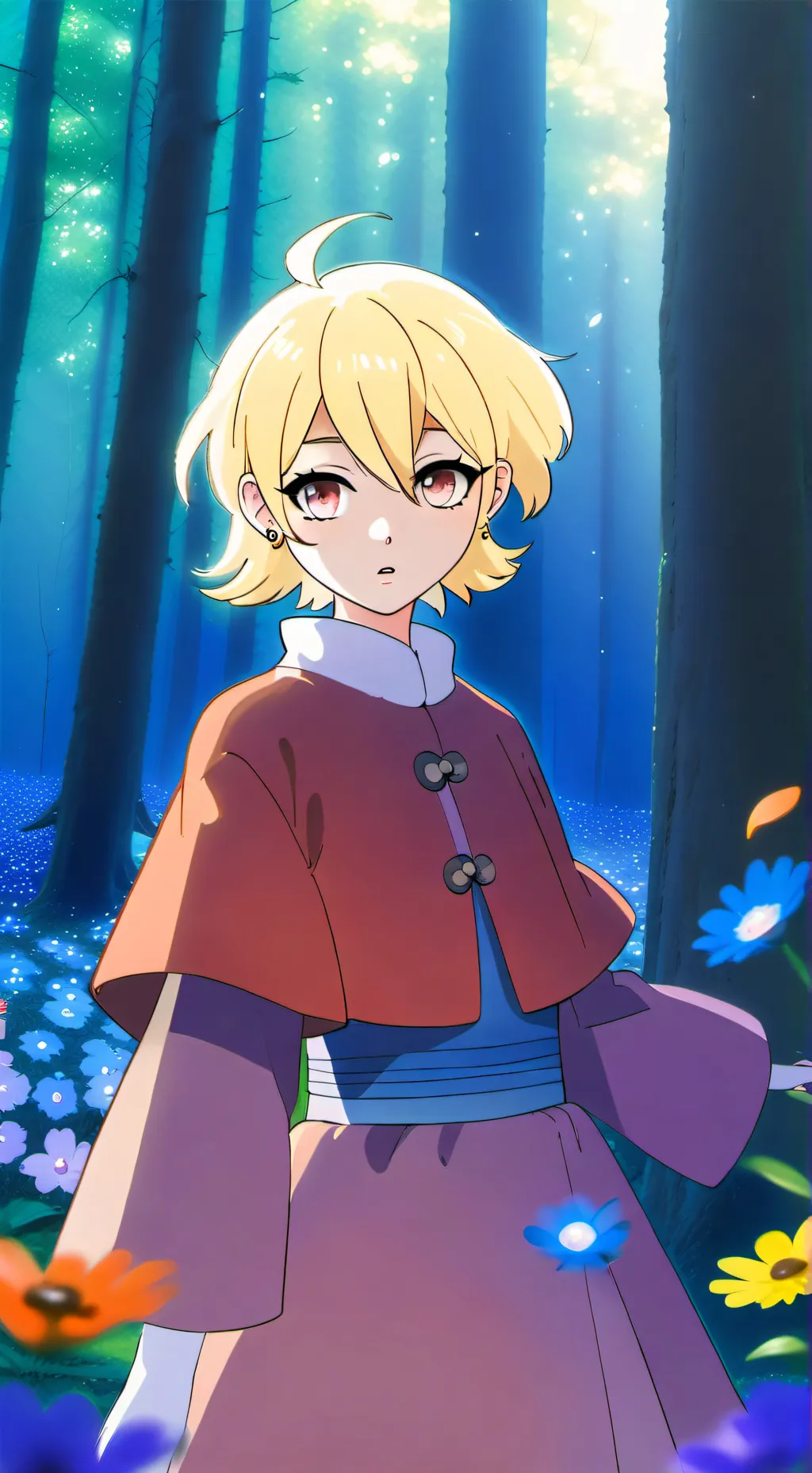 ai character: девочка background