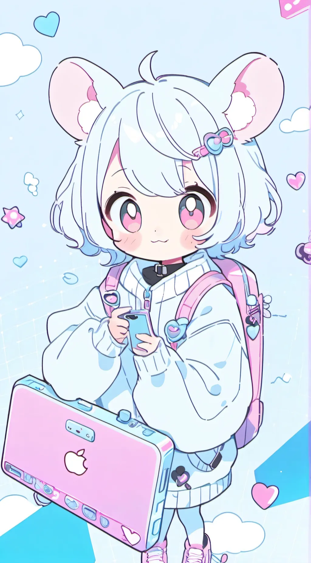 ai character: Pixel background