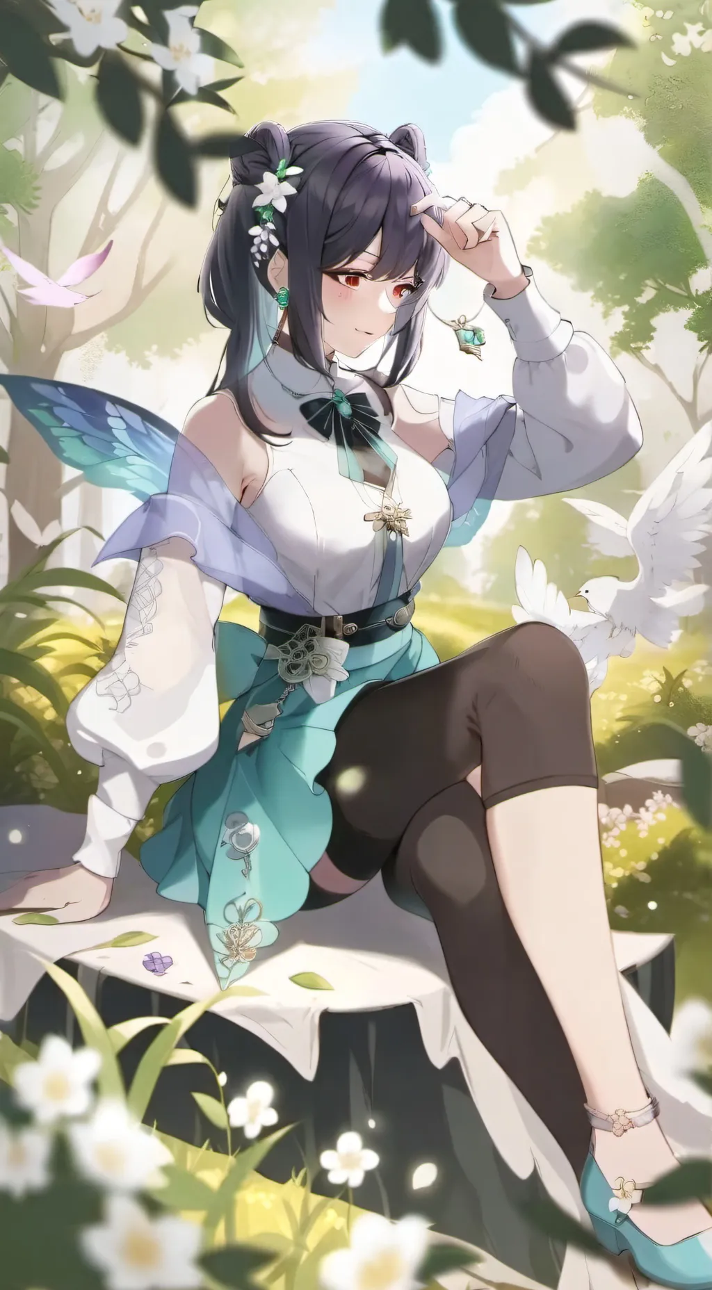 ai character: hans as a girl background