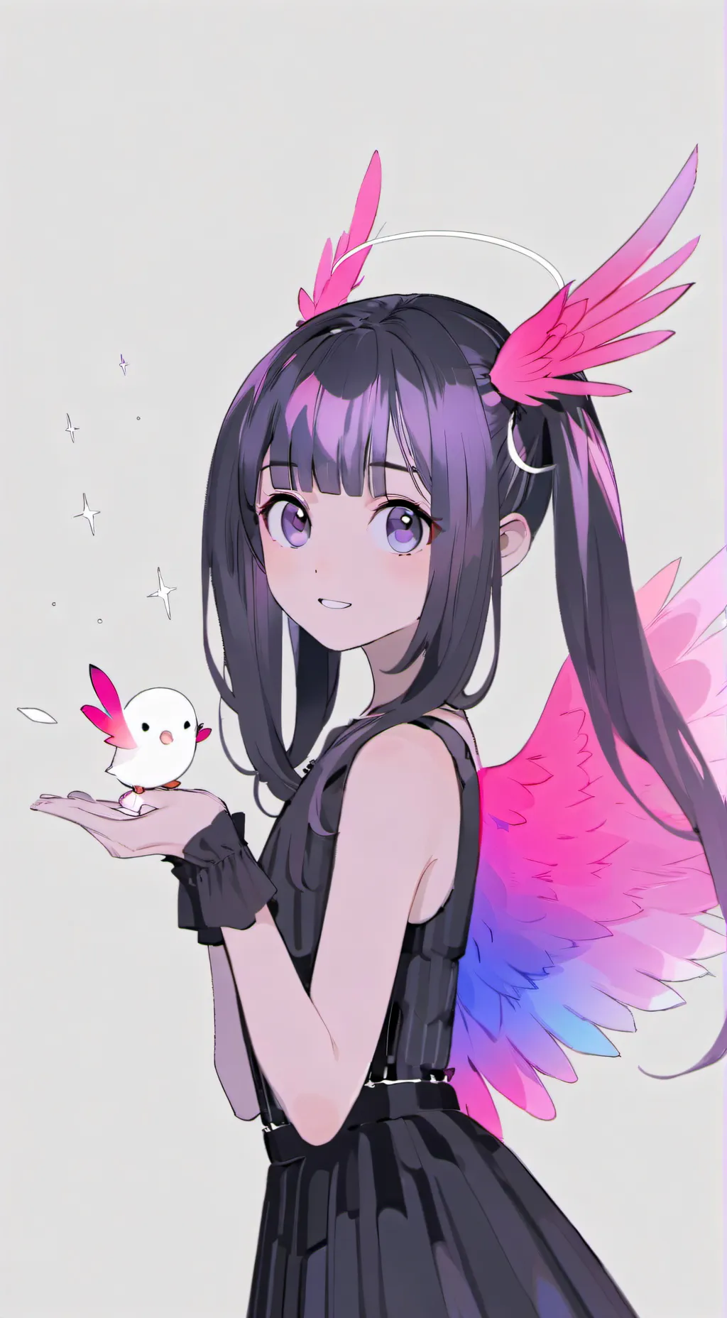 ai character: Iridescent Spiritbird background