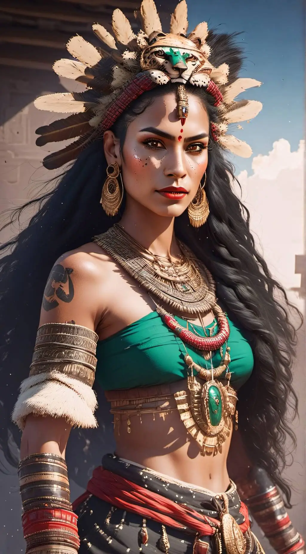 ai character: Queen Nicté background