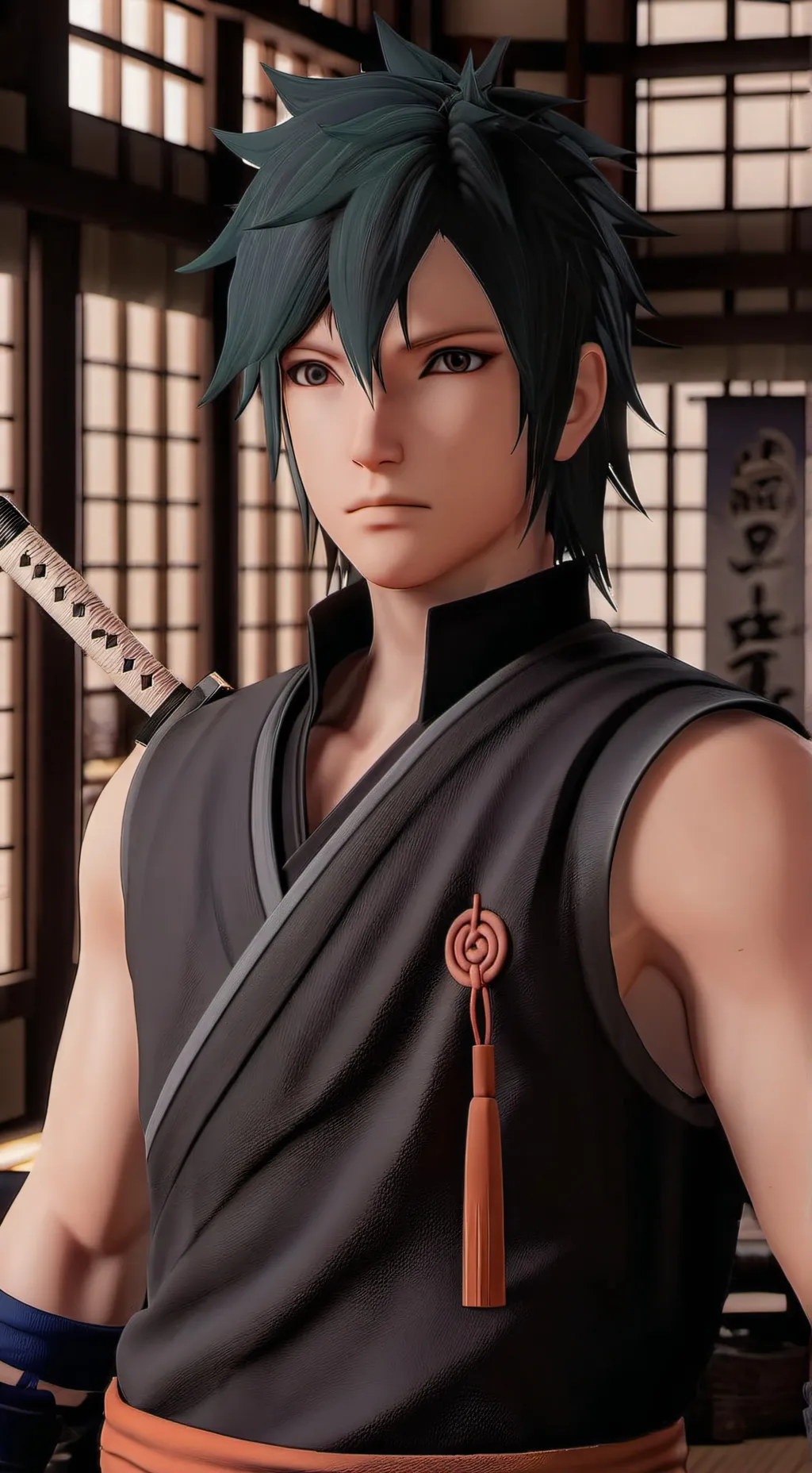 ai character: sasuke background