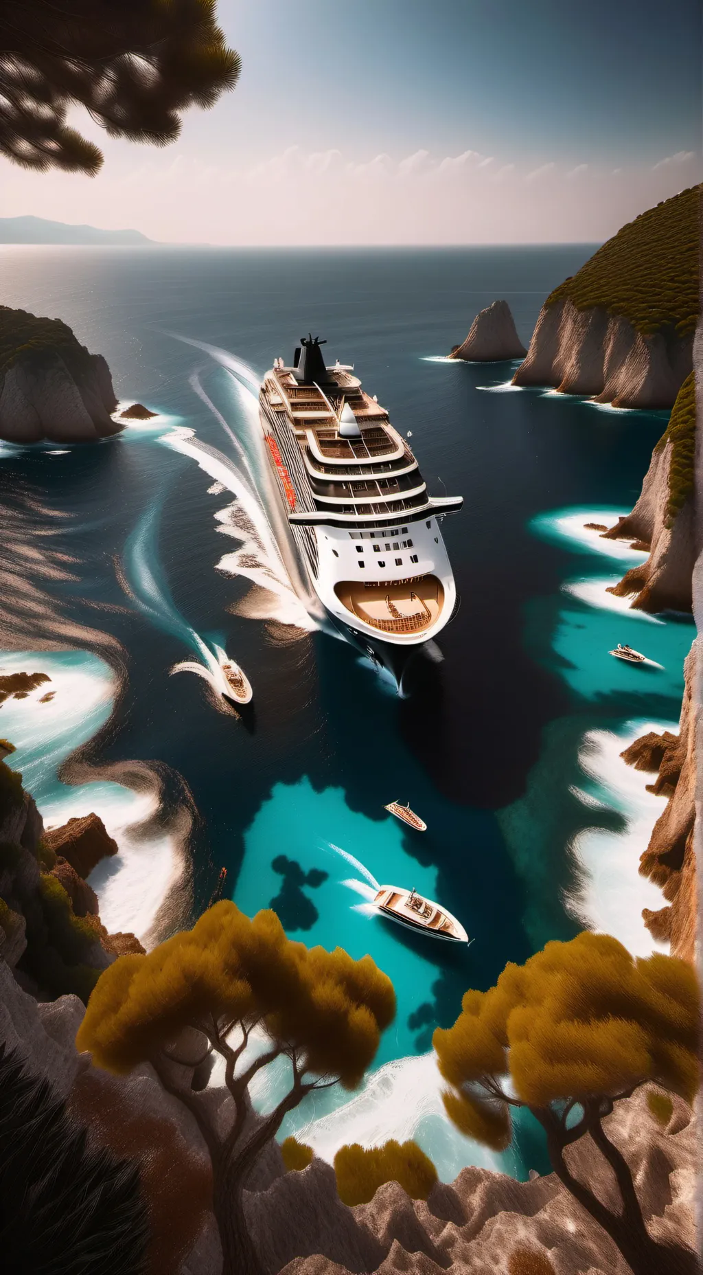 ai character: MD on a cruise background