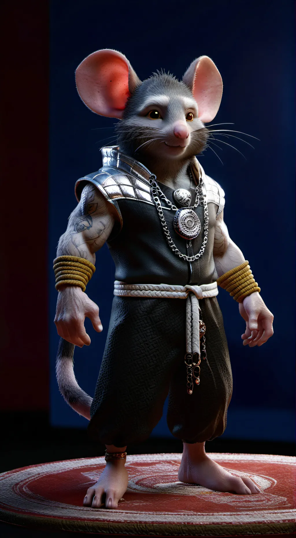 ai character: mickey de barrio background