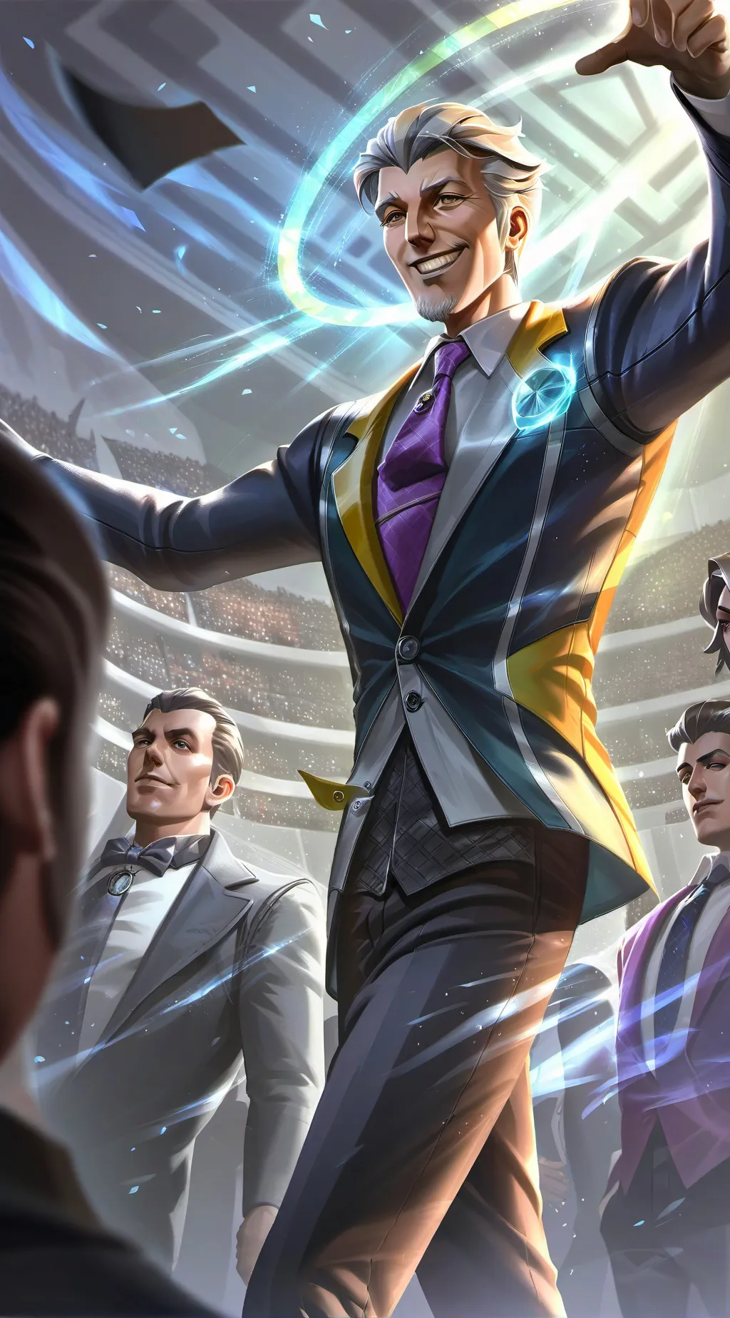 ai character: Optimistic Business Rival background